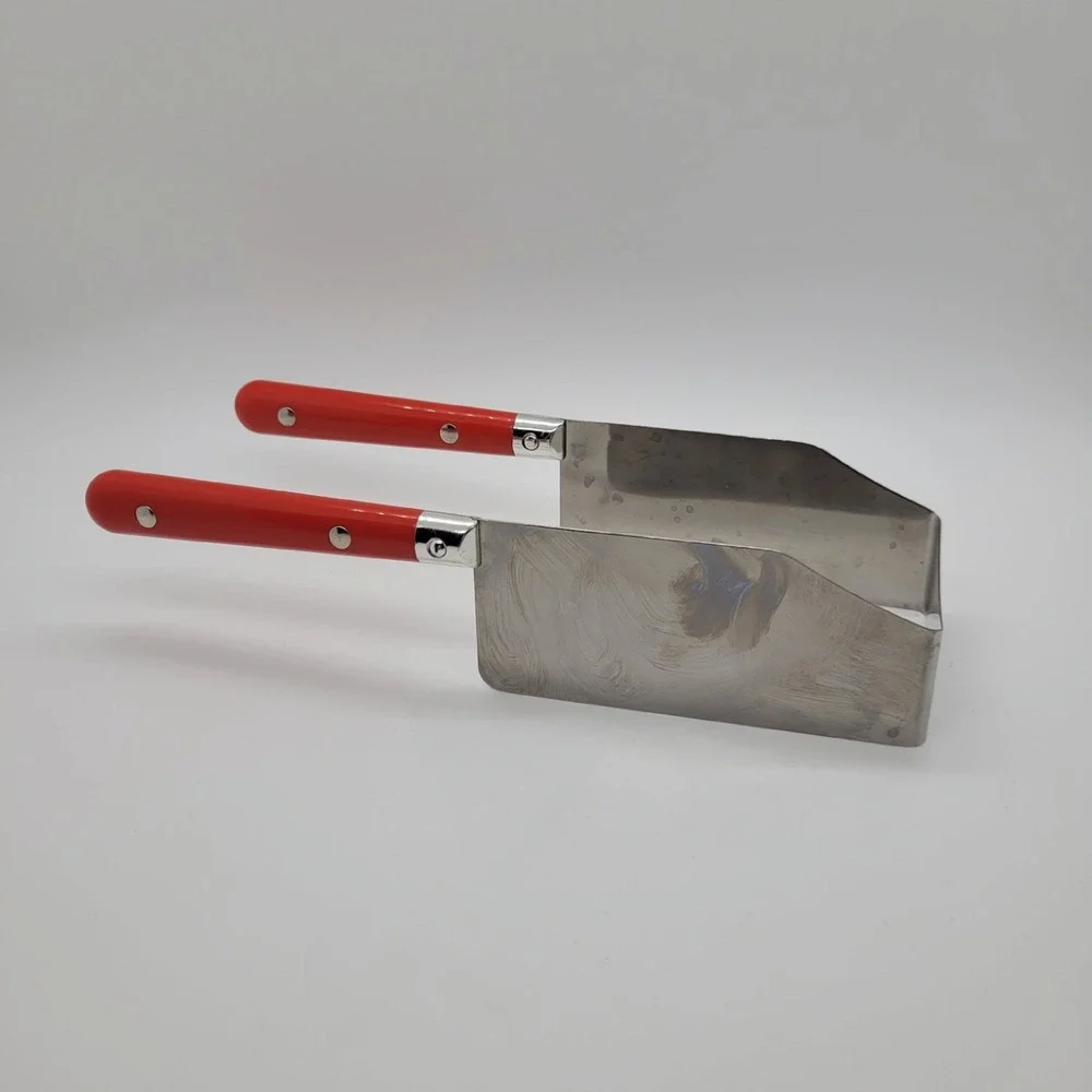 Kake-Kut'r Stainless Steel Cake Slicer Server Red Triple Rivet Handle Vintage